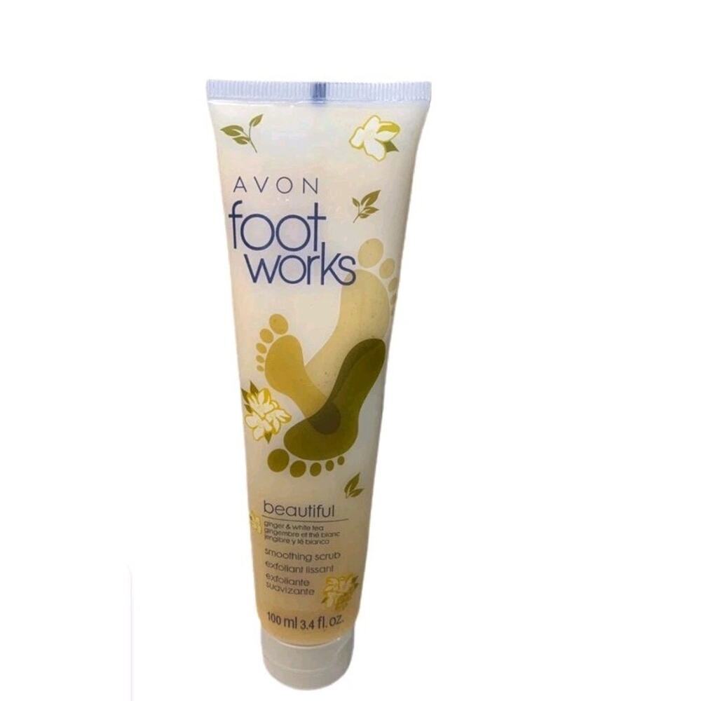 Avon FootWorks Beautiful Ginger & White Tea SOOTHING SCRUB 3.4 fl oz NOS Sealed